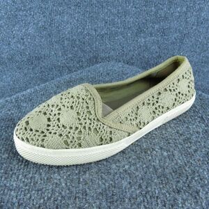 MIA girl Slip On Women Loafer‎ Shoes Size 7 Medium Beige Fabric Slip On